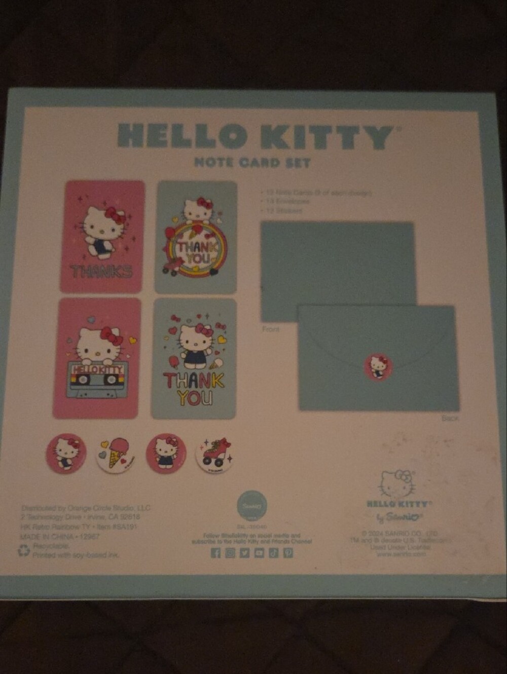 Hello Kitty-Note Card Set w/ Sticker Pack - Picture 5 of 9